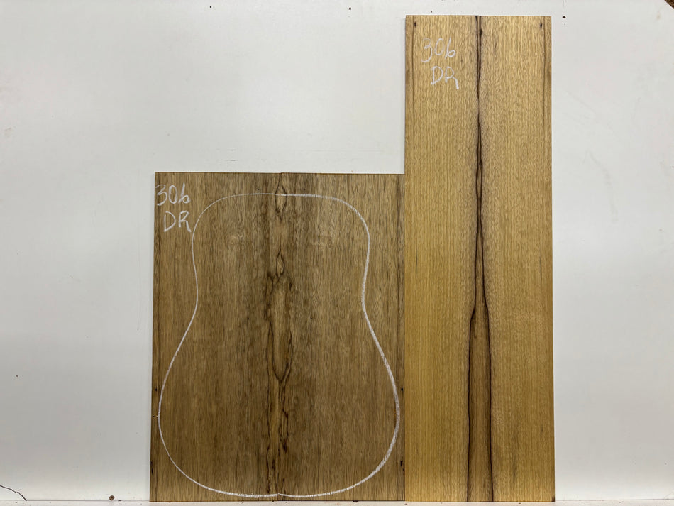 Black Limba Dreadnought Guitar Back and Side Set #306