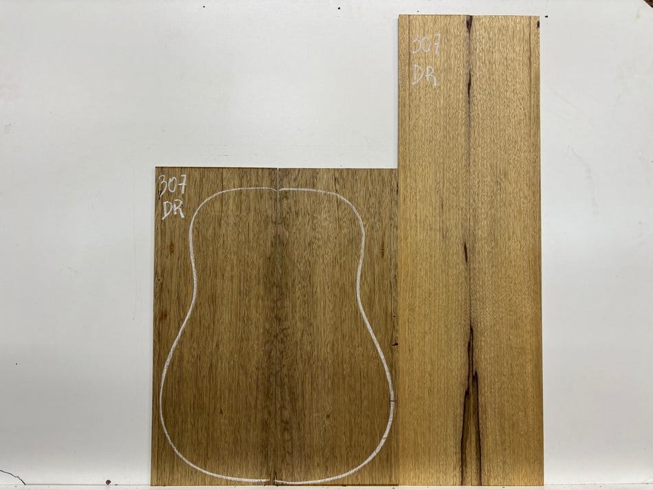 Black Limba Dreadnought Guitar Back and Side Set #307