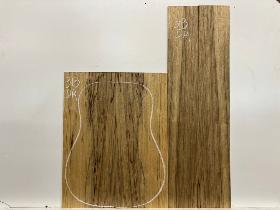 Black Limba Dreadnought Guitar Back and Side Set #313