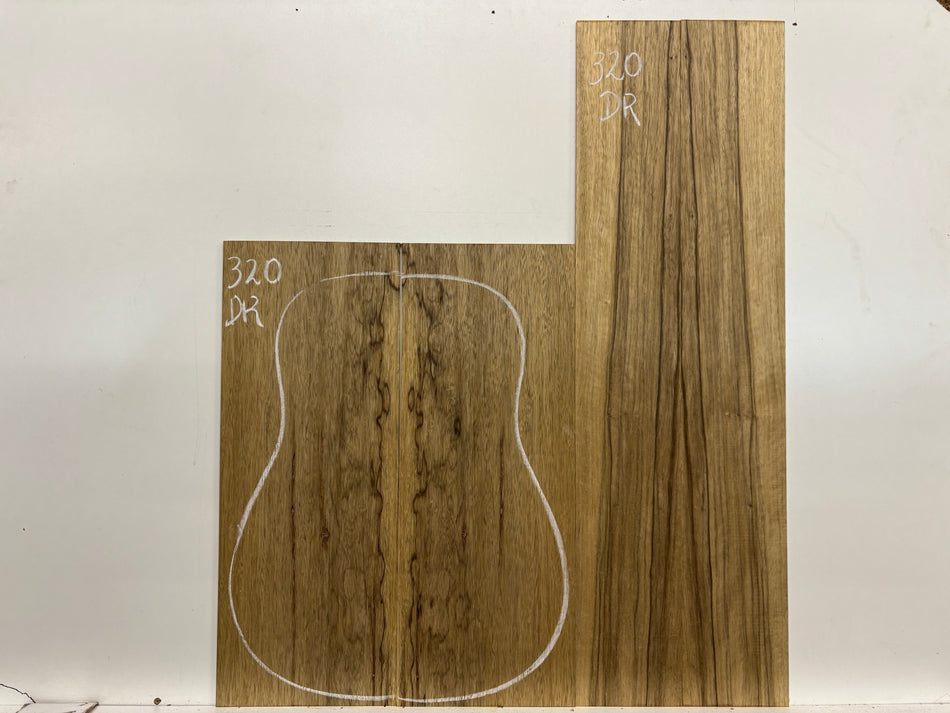 Black Limba Dreadnought Guitar Back and Side Set #320