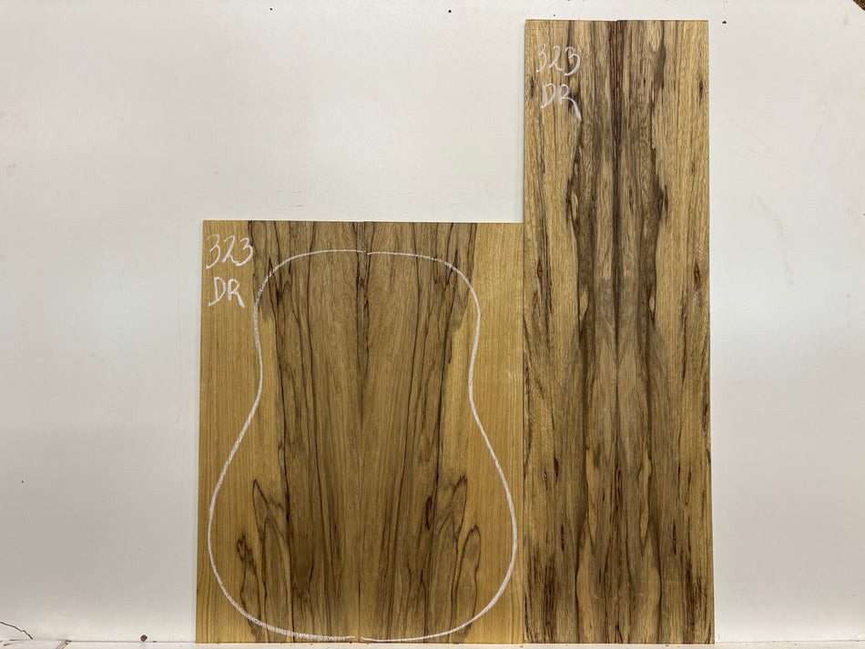 Black Limba Dreadnought Guitar Back and Side Set #332