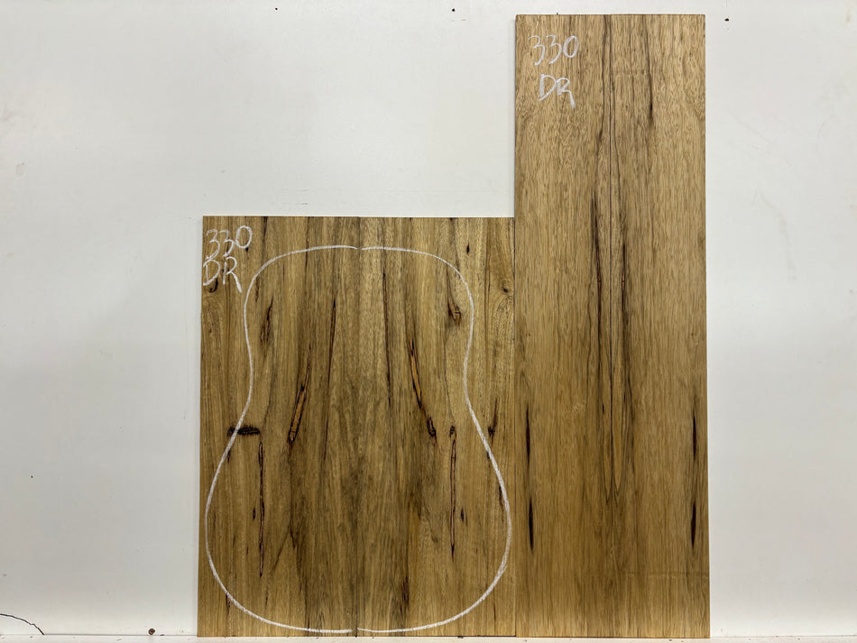 Black Limba Dreadnought Guitar Back and Side Set #330