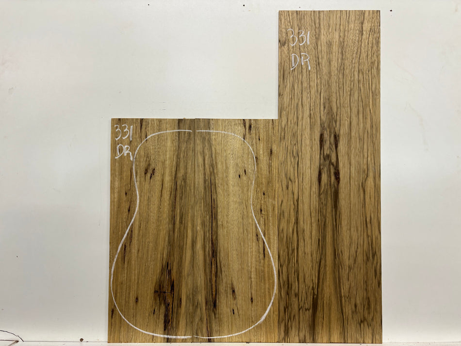 Black Limba Dreadnought Guitar Back and Side Set #331