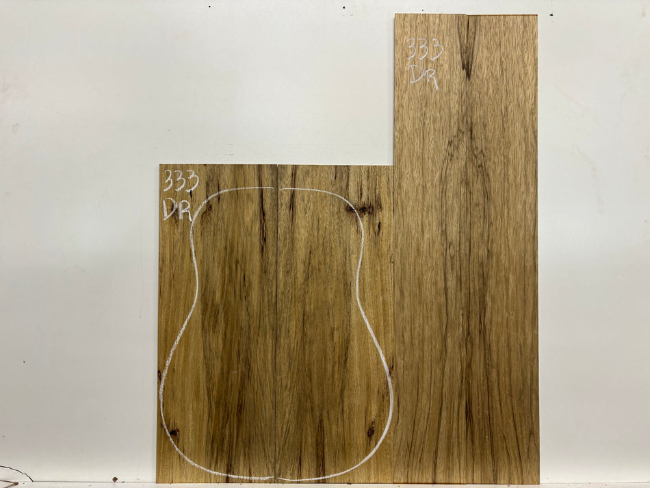 Black Limba Dreadnought Guitar Back and Side Set #333