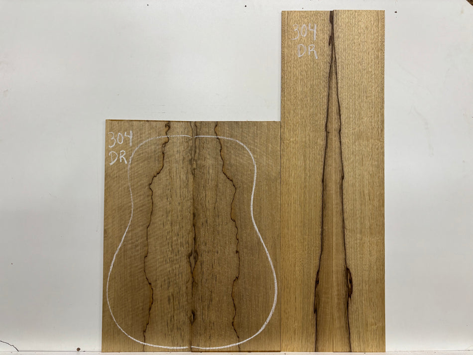 Black Limba Dreadnought Guitar Back and Side Set #304