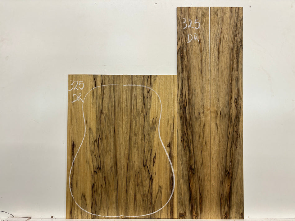 Black Limba Dreadnought Guitar Back and Side Set #325