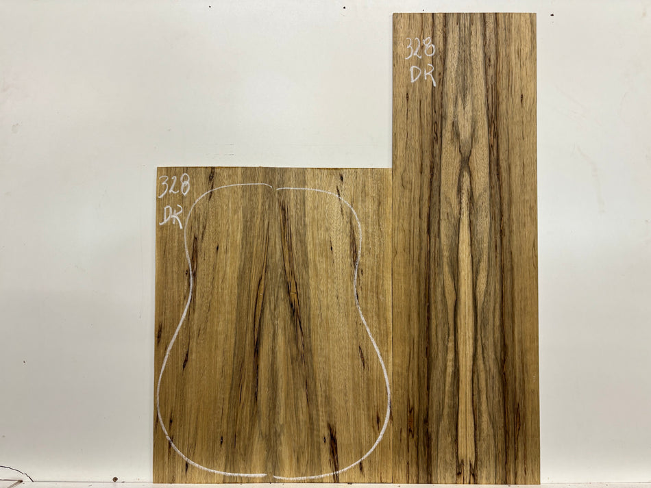 Black Limba Dreadnought Guitar Back and Side Set #328