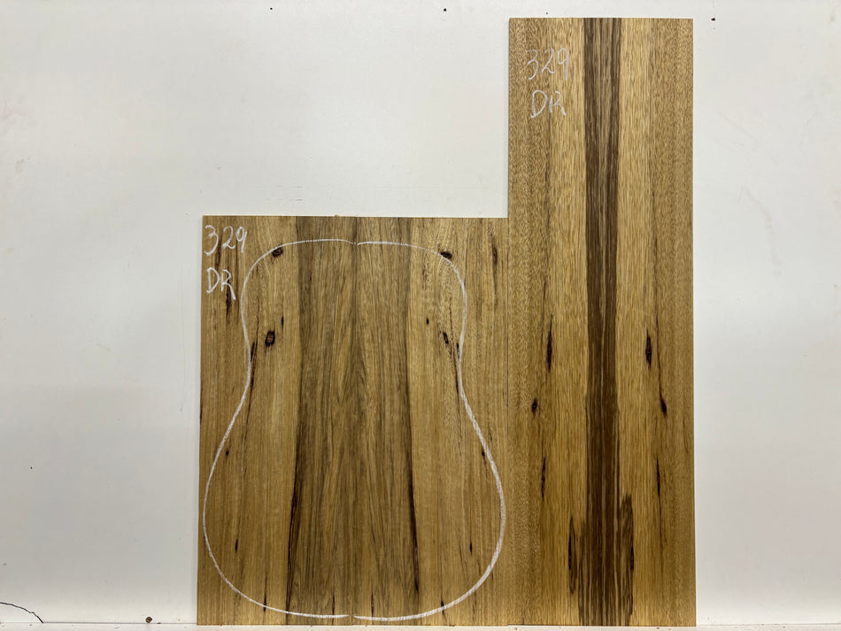 Black Limba Dreadnought Guitar Back and Side Set #329