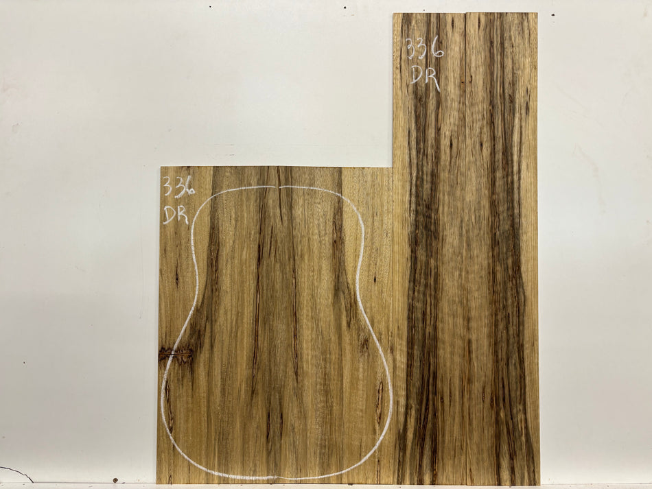 Black Limba Dreadnought Guitar Back and Side Set #336