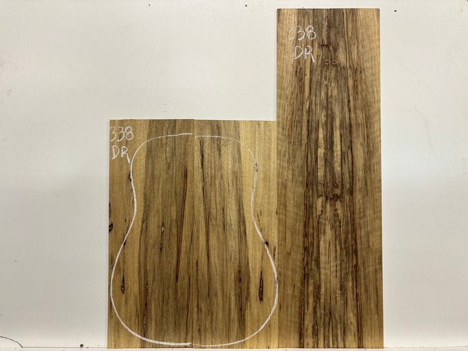 Black Limba Dreadnought Guitar Back and Side Set #338