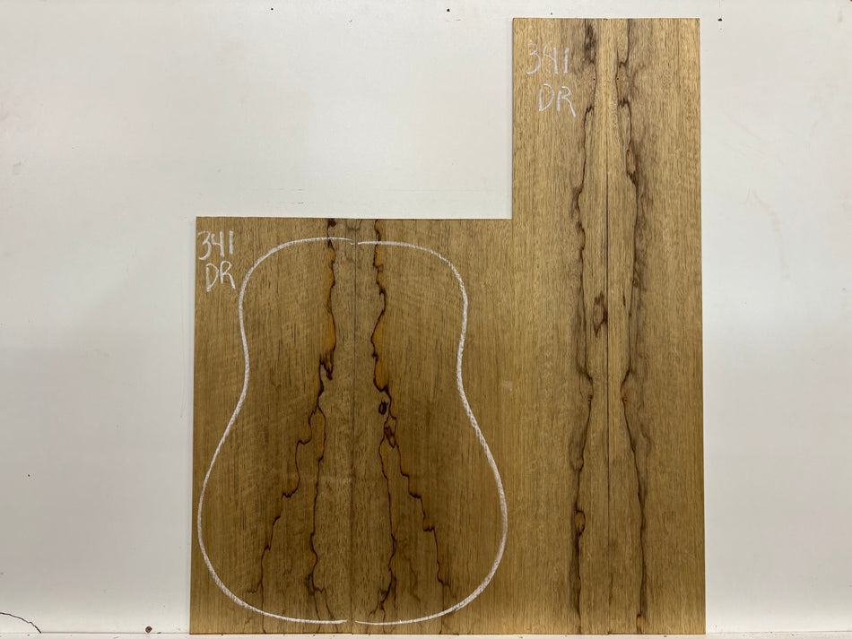 Black Limba Dreadnought Guitar Back and Side Set #341