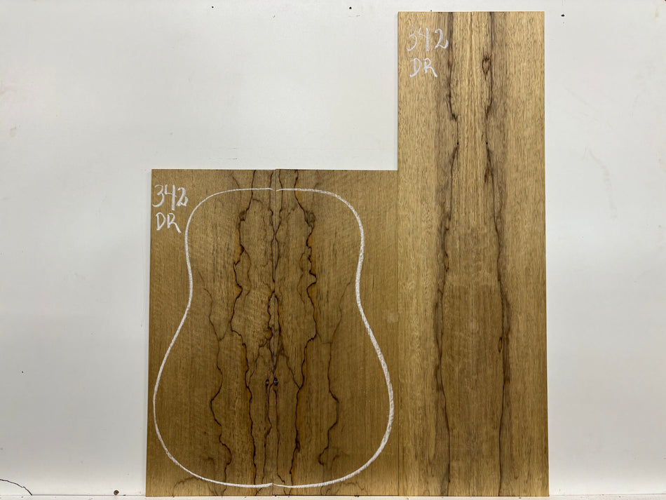 Black Limba Dreadnought Guitar Back and Side Set #342