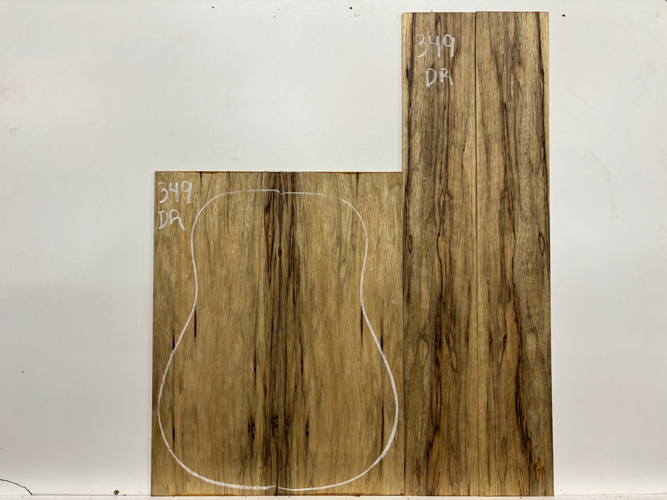 Black Limba Dreadnought Guitar Back and Side Set #349