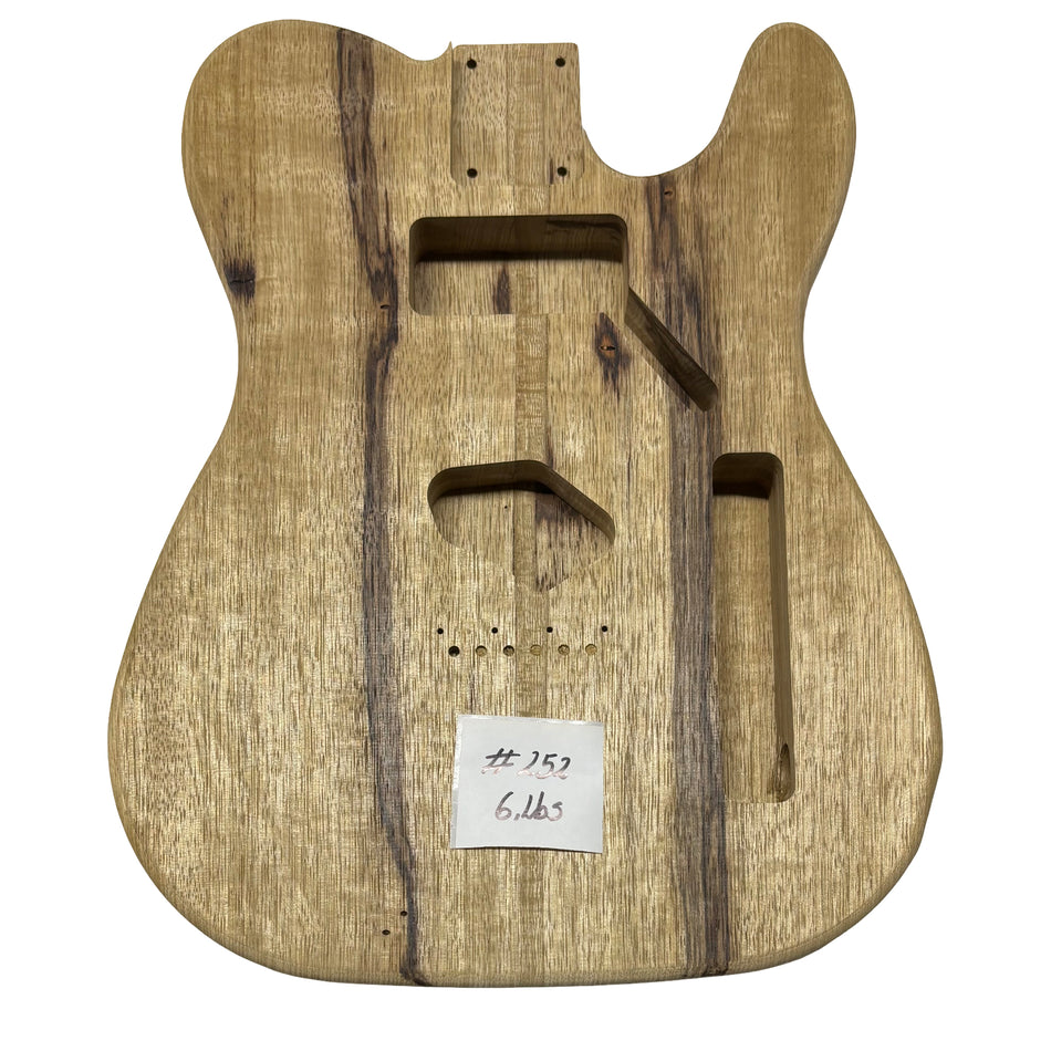 TL-Style Black Limba Unfinished Fender Guitar Body #252