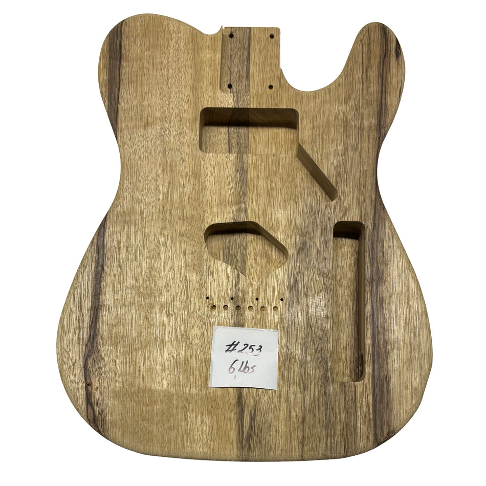 TL-Style Black Limba Unfinished Fender Guitar Body #253