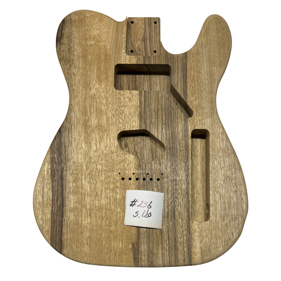 TL-Style Black Limba Unfinished Fender Guitar Body #256