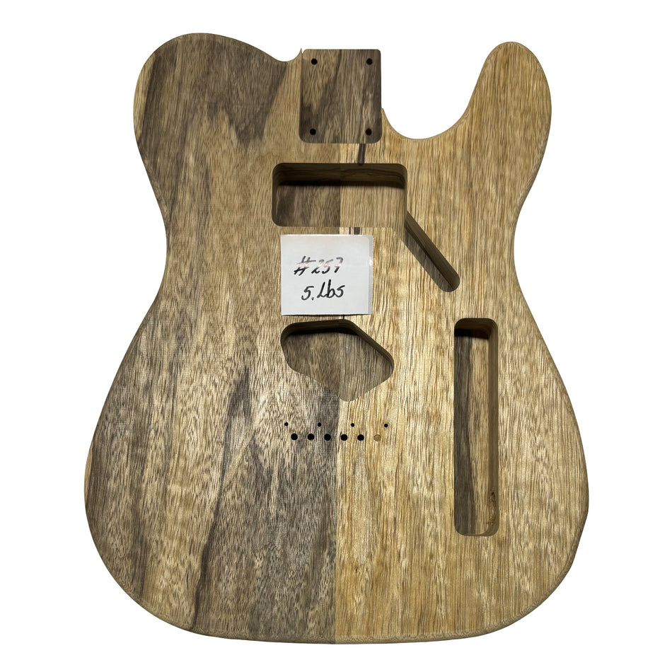 TL-Style Black Limba Unfinished Fender Guitar Body #257