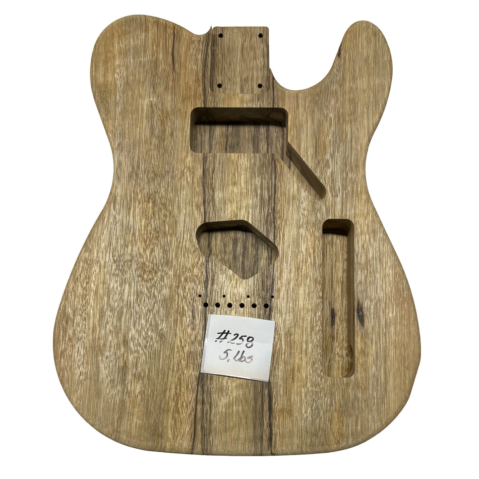 TL-Style Black Limba Unfinished Fender Guitar Body #258