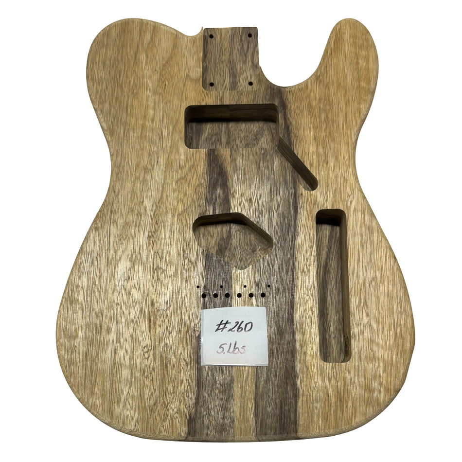 TL-Style Black Limba Unfinished Fender Guitar Body #260