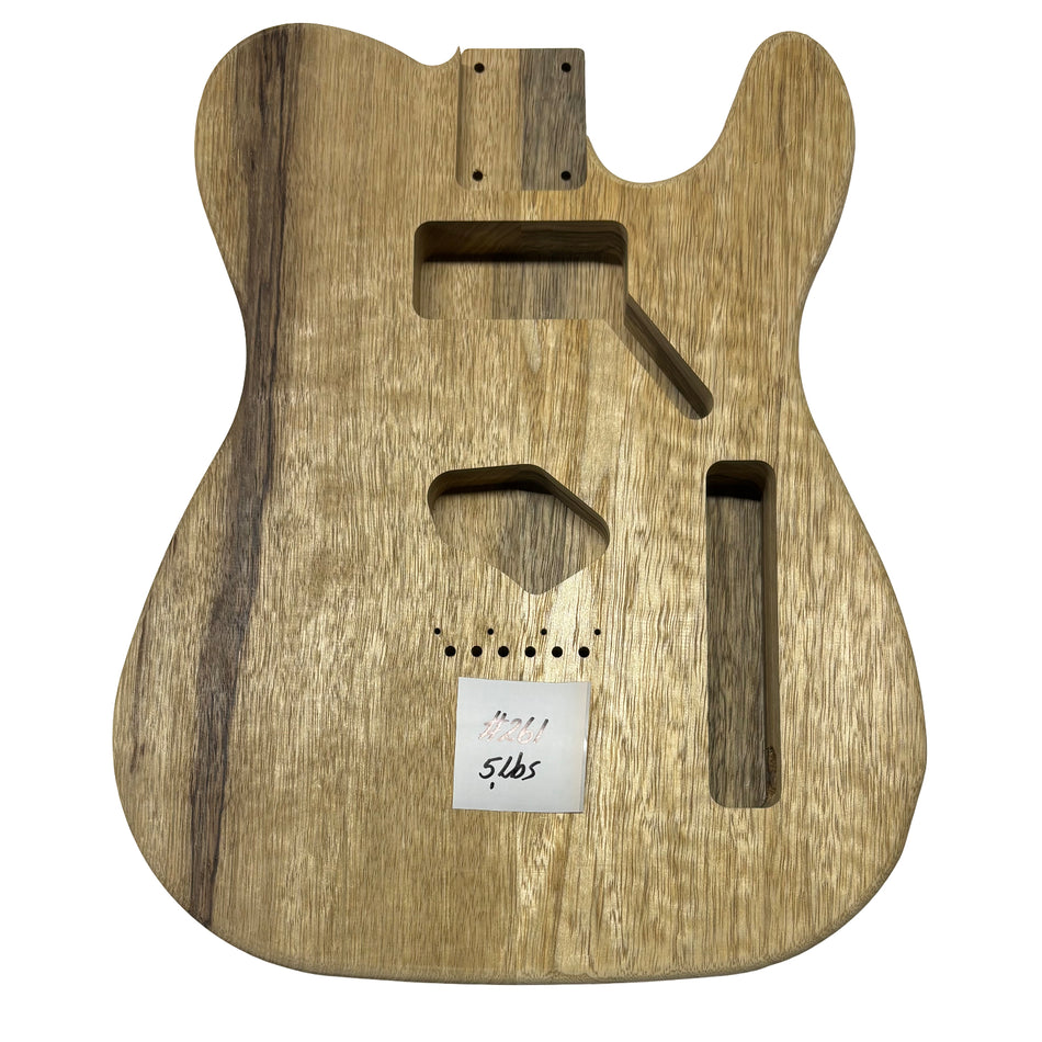 TL-Style Black Limba Unfinished Fender Guitar Body #261