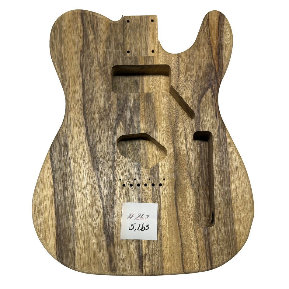 TL-Style Black Limba Unfinished Fender Guitar Body #262