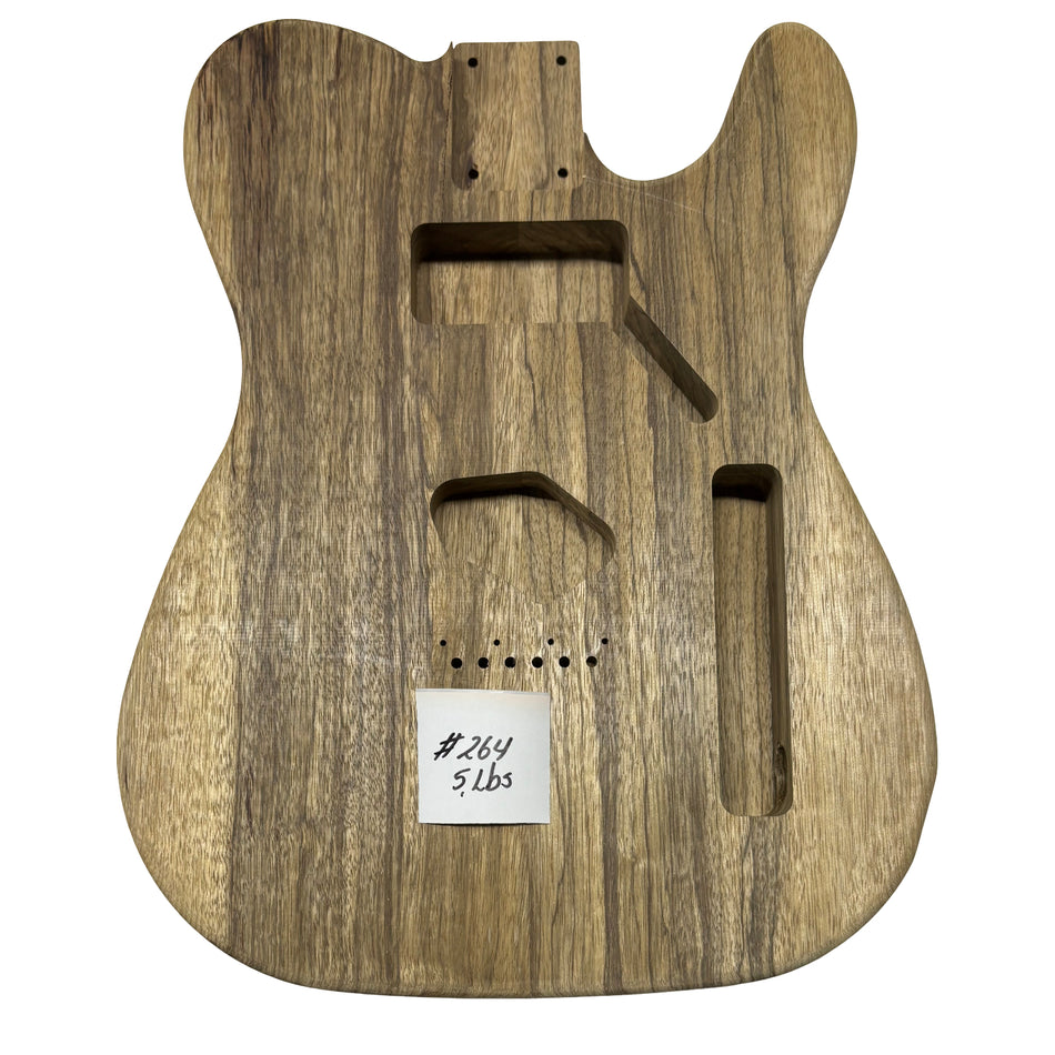 TL-Style Black Limba Unfinished Fender Guitar Body #264