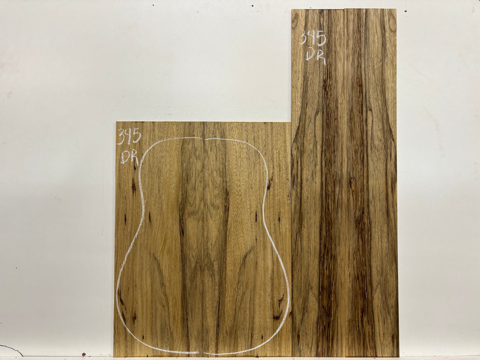 Black Limba Dreadnought Guitar Back and Side Set #345