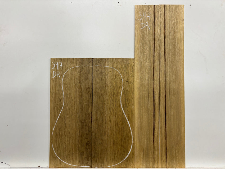 Black Limba Dreadnought Guitar Back and Side Set #347