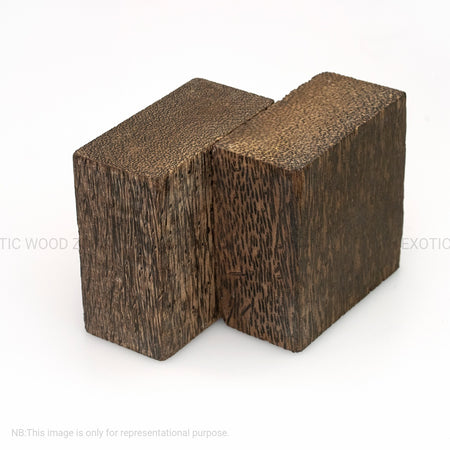 Pack of 2, Black Palm Hardwood Bowl Turning Wood Blanks 4"x4"x2" #151 - Exotic Wood Zone - Buy online Across USA 