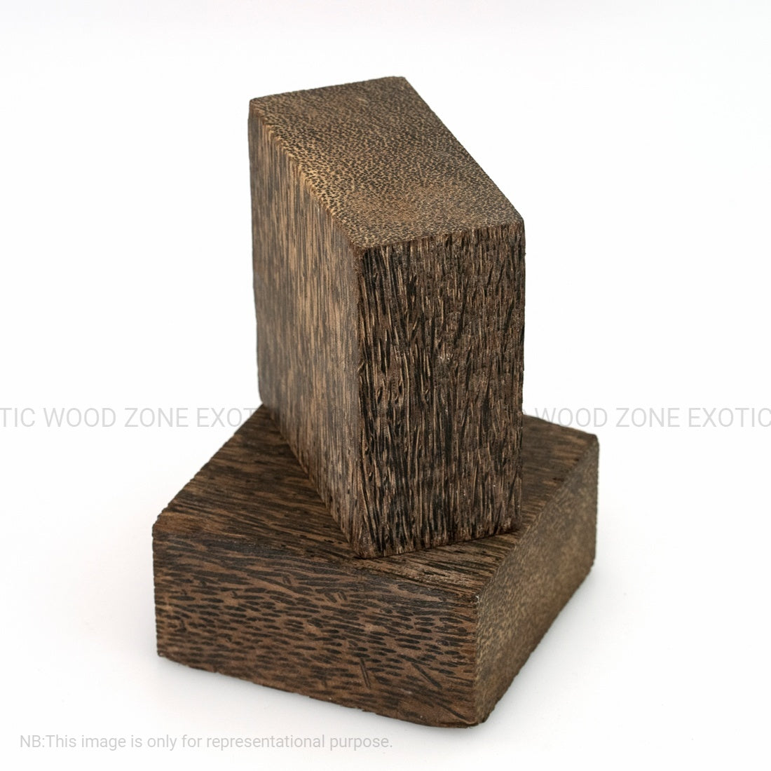 Pack of 2, Black Palm Hardwood Bowl Turning Wood Blanks 6"x6"x2" #154 - Exotic Wood Zone - Buy online Across USA 