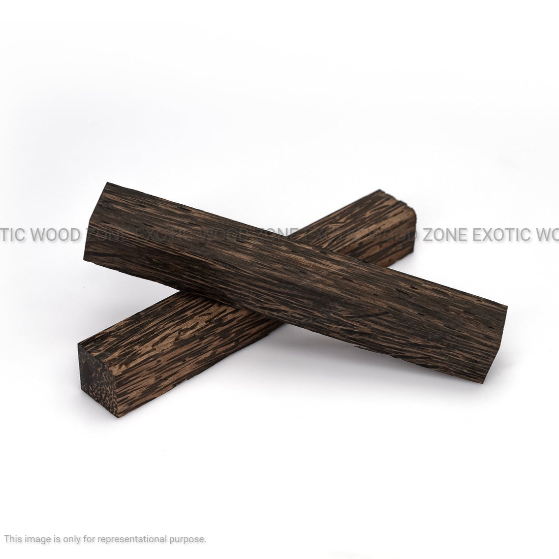 Pack Of 100, Black Palm Wood Pen Blanks 3/4&quot; x 3/4&quot; x 5&quot; - Exotic Wood Zone - Buy online Across USA 