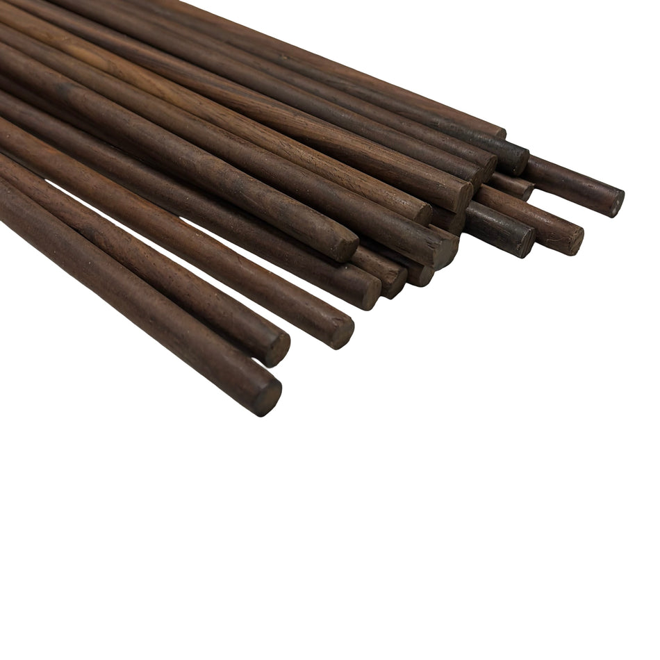 Black Walnut Wooden Dowel Rods | Solid Hardwood Sticks for Crafting, DIY