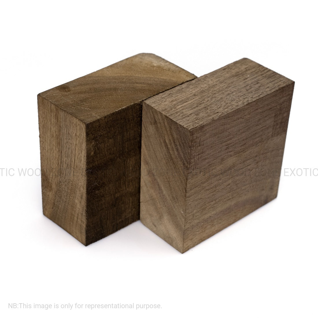 Pack of 2, American Walnut Wood Bowl Blanks 4&quot; x 4&quot; x 2&quot; - Exotic Wood Zone - Buy online Across USA 