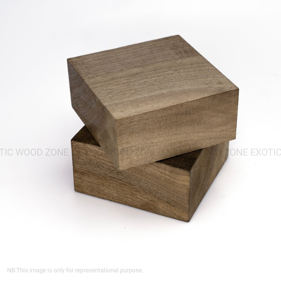 Pack Of 2,  Black Walnut Bowl Blanks 6&quot;x6&quot;x2-5/8&quot; 