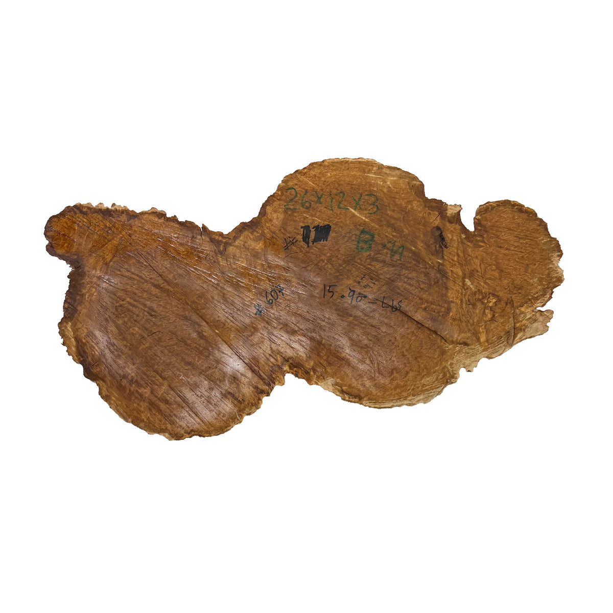 Brown Mallee Burls 26" x 12" x 3" |15.9 lbs | #607 - Exotic Wood Zone - Buy online Across USA 