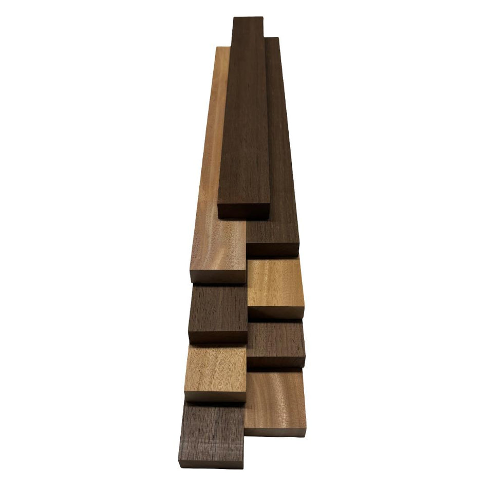 Combo of 9, 3/4" Cutting Board Kit | Peruvian Walnut + Mahogany