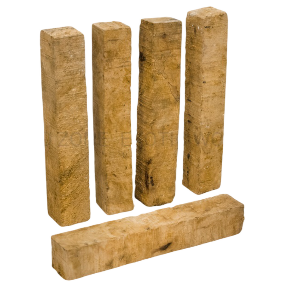 Paquete de 10 tapones de botella en blanco de nogal negro, 2" x 2" x 3"