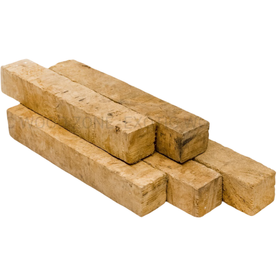 Paquete de 10 tapones de botella en blanco de nogal negro, 2" x 2" x 3"