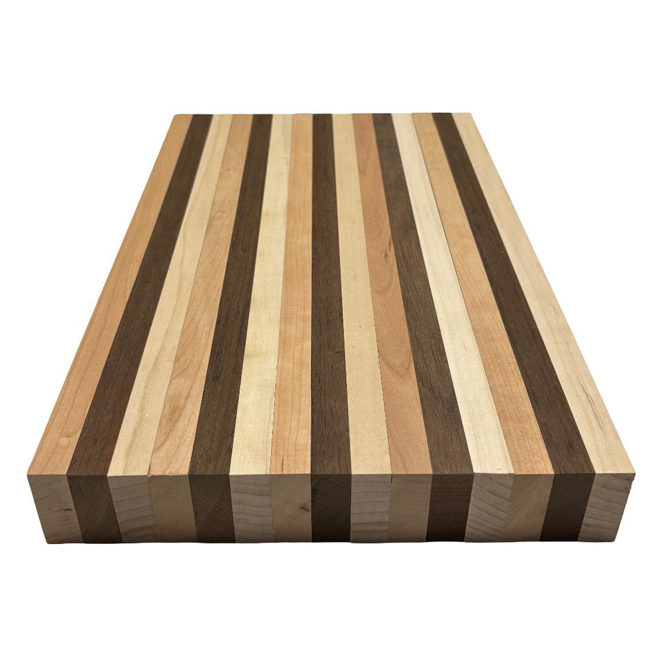 DIY Cutting Board Maker Kit | Cherry + Peruvian Walnut + Hard Maple (15 Pieces)