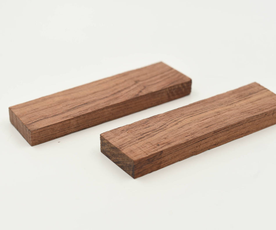 Granadillo Knife Scale Blank- 5 x 1-1/2 x 3/8 Inch- Handle Material for Knives, Tools, and Grips (Bookmatched)