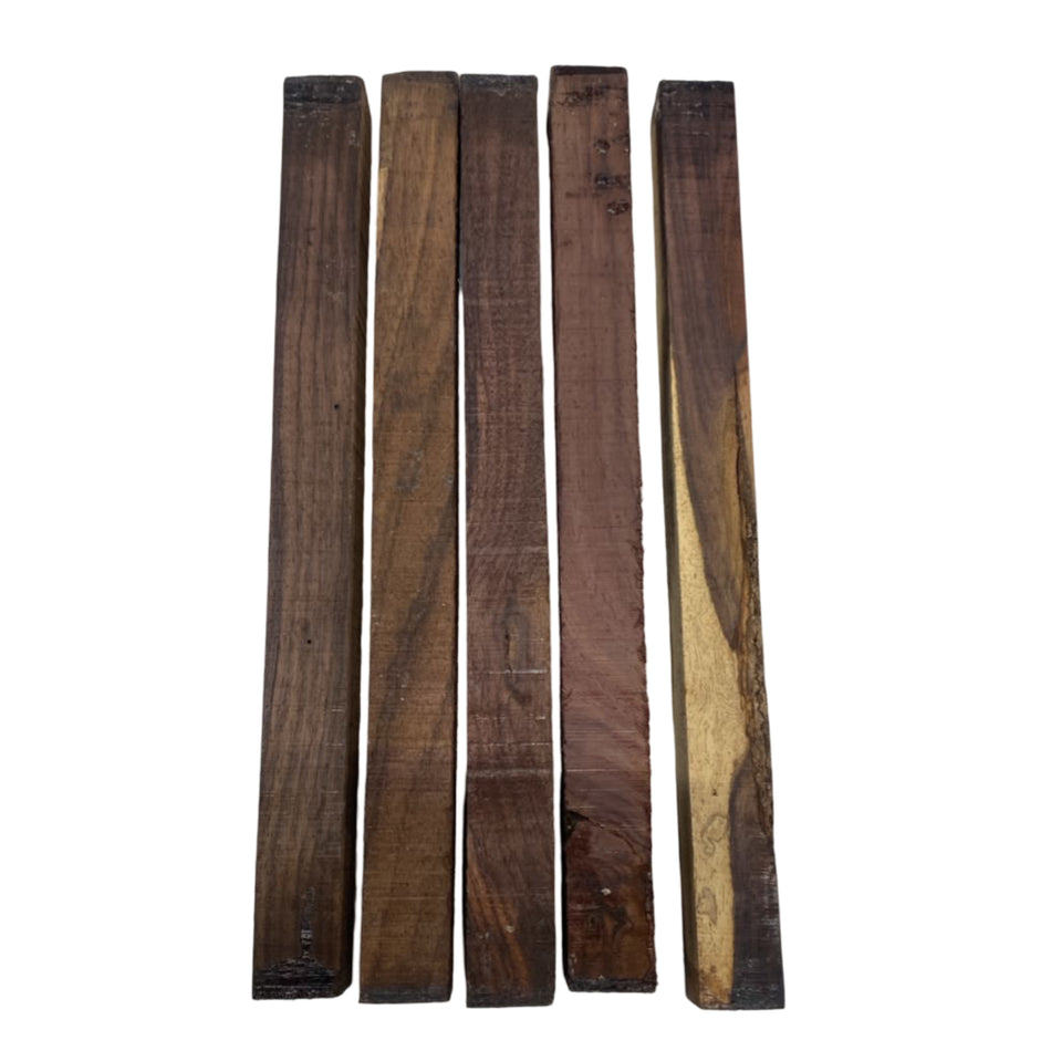 Madera de hobby de palisandro indio / espacios en blanco de madera torneada 1 x 1 x 12 pulgadas