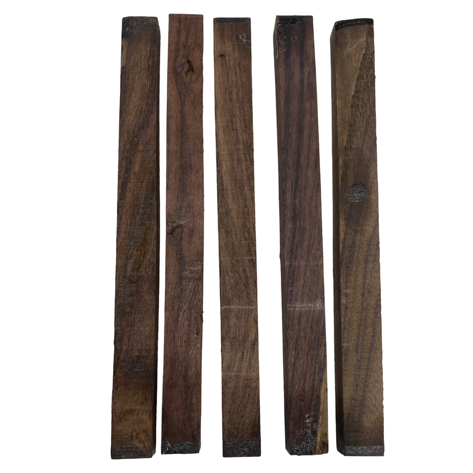 Madera de hobby de palisandro indio / espacios en blanco de madera torneada 1 x 1 x 12 pulgadas