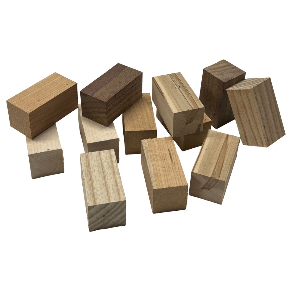 Lot de 6 ébauches de tournage en bois de palissandre des Indes orientales 1- 1/2 " x 1- 1/2 " x 3" pour bouchons de bouteille, bagues, bijoux, appeaux, manches d'outils