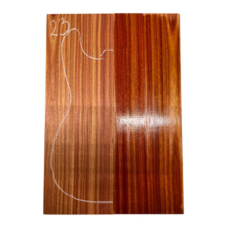 Bloodwood Guitar Drop Tops 21" x 7" x 3/8" #23 - Exotic Wood Zone - Buy online Across USA 