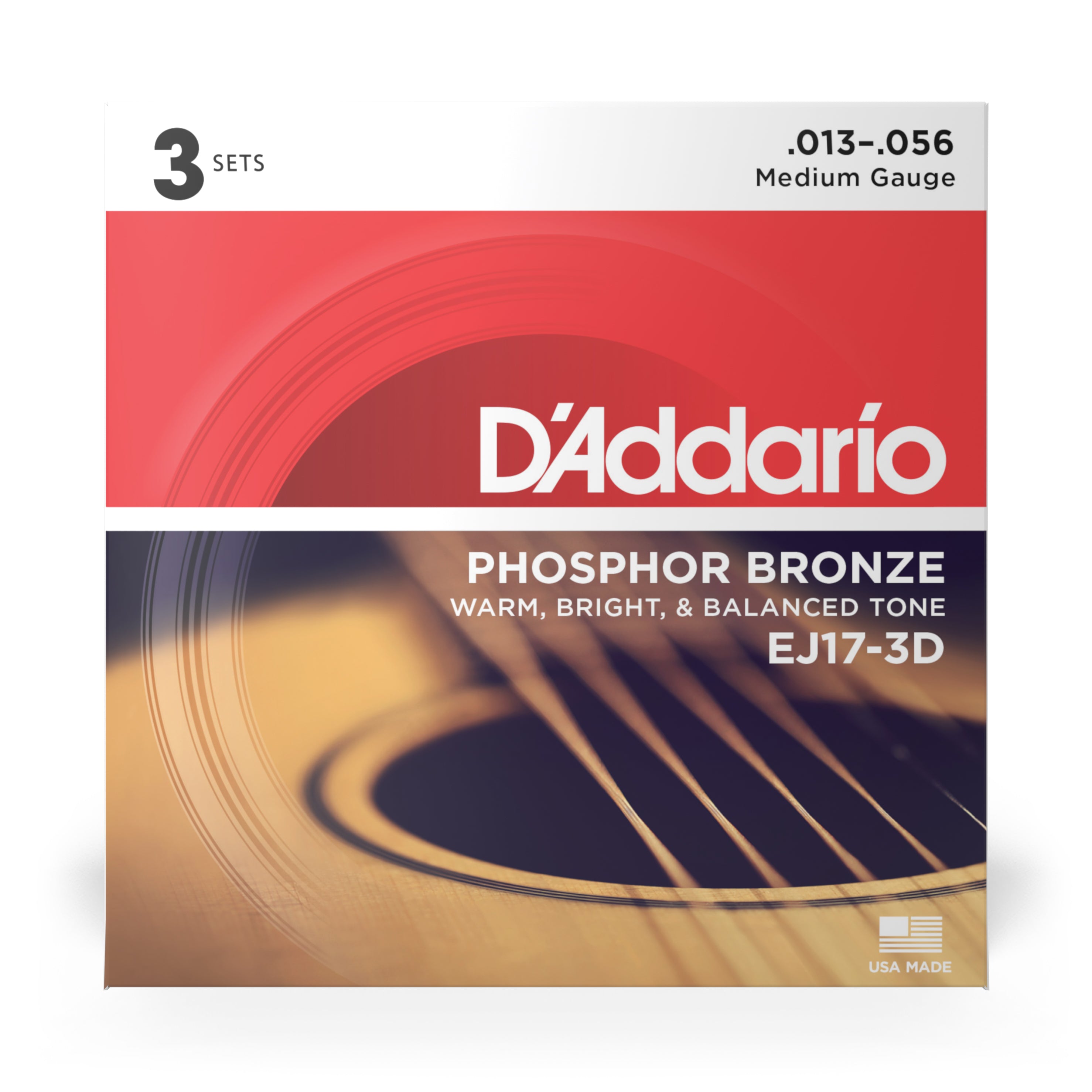 D'Addario Phosphor Bronze Acoustic Strings 13–56 – Exotic Wood Zone