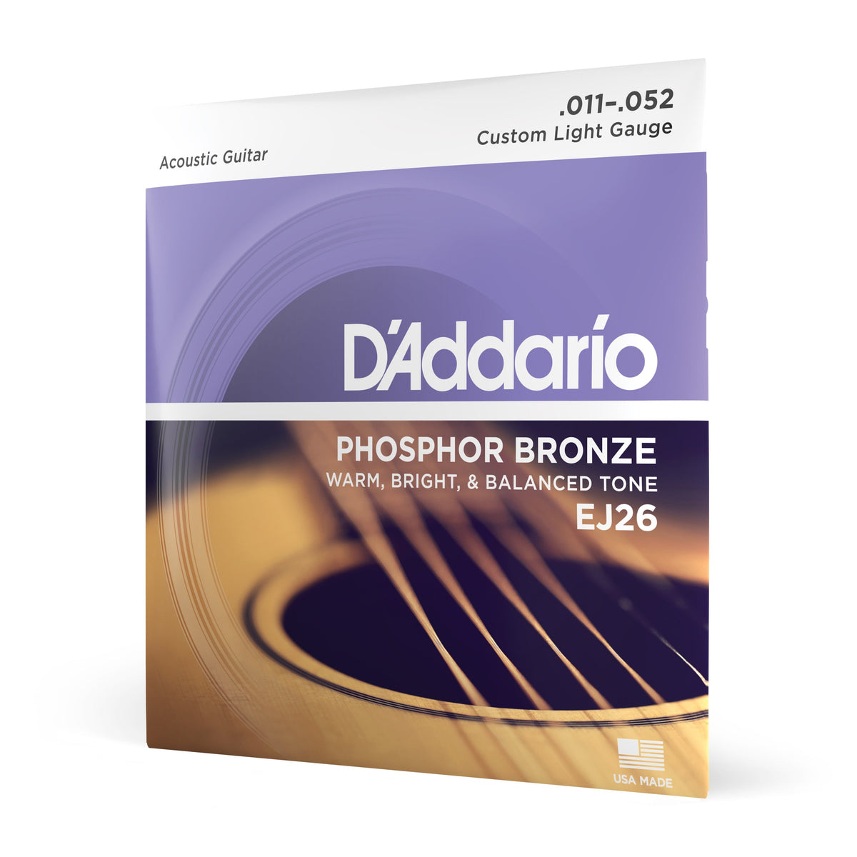 D'Addario Phosphor Bronze Wound Acoustic Guitar Strings -Custom Light (EJ26) (Copy) Exotic Wood Zone 