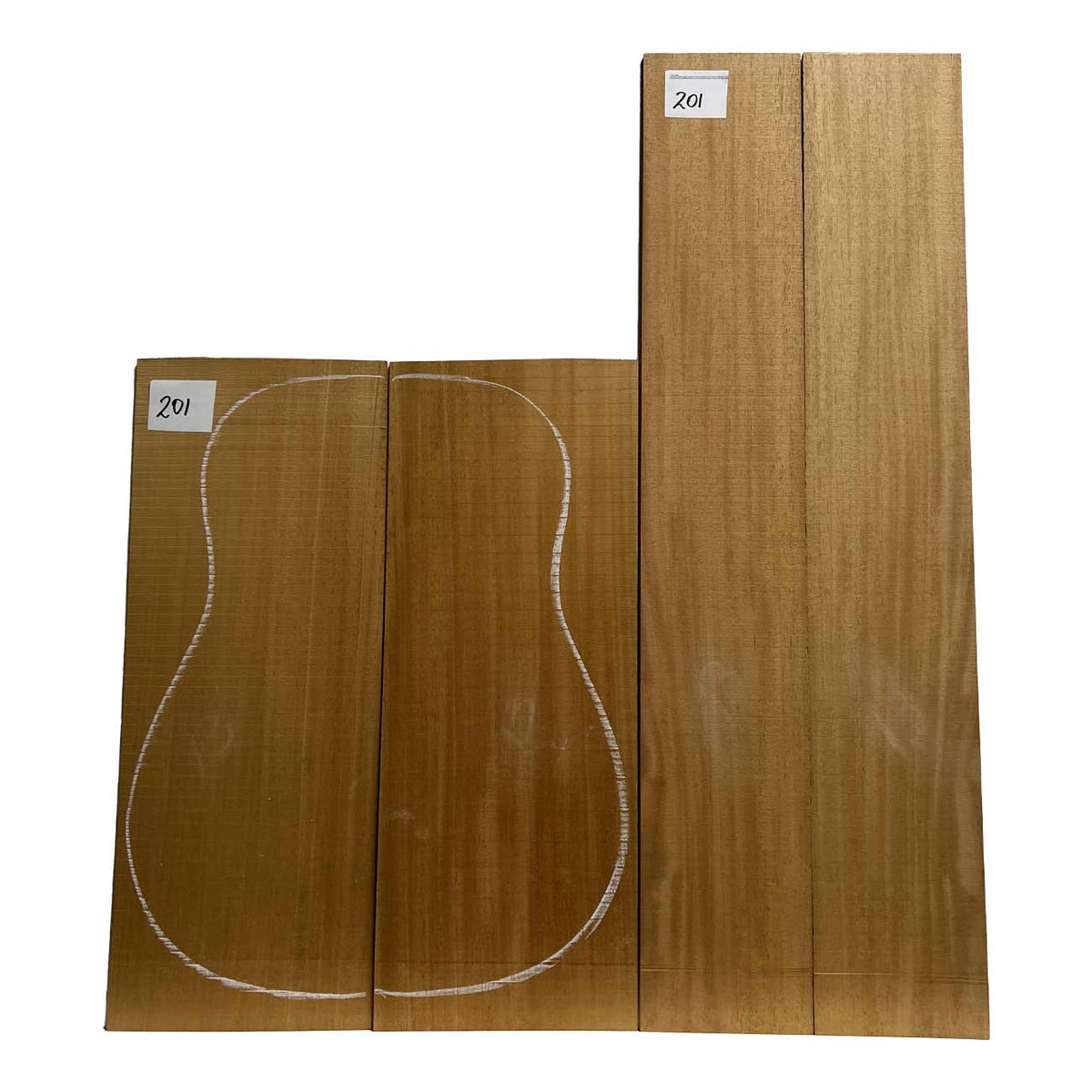 Fijian Mahogany Dreadnought Guitar Back And Side Sets #201 - Exotic Wood Zone - Buy online Across USA 