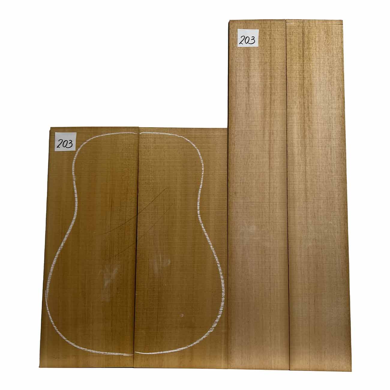 Fijian Mahogany Dreadnought Guitar Back And Side Sets #203 - Exotic Wood Zone - Buy online Across USA 