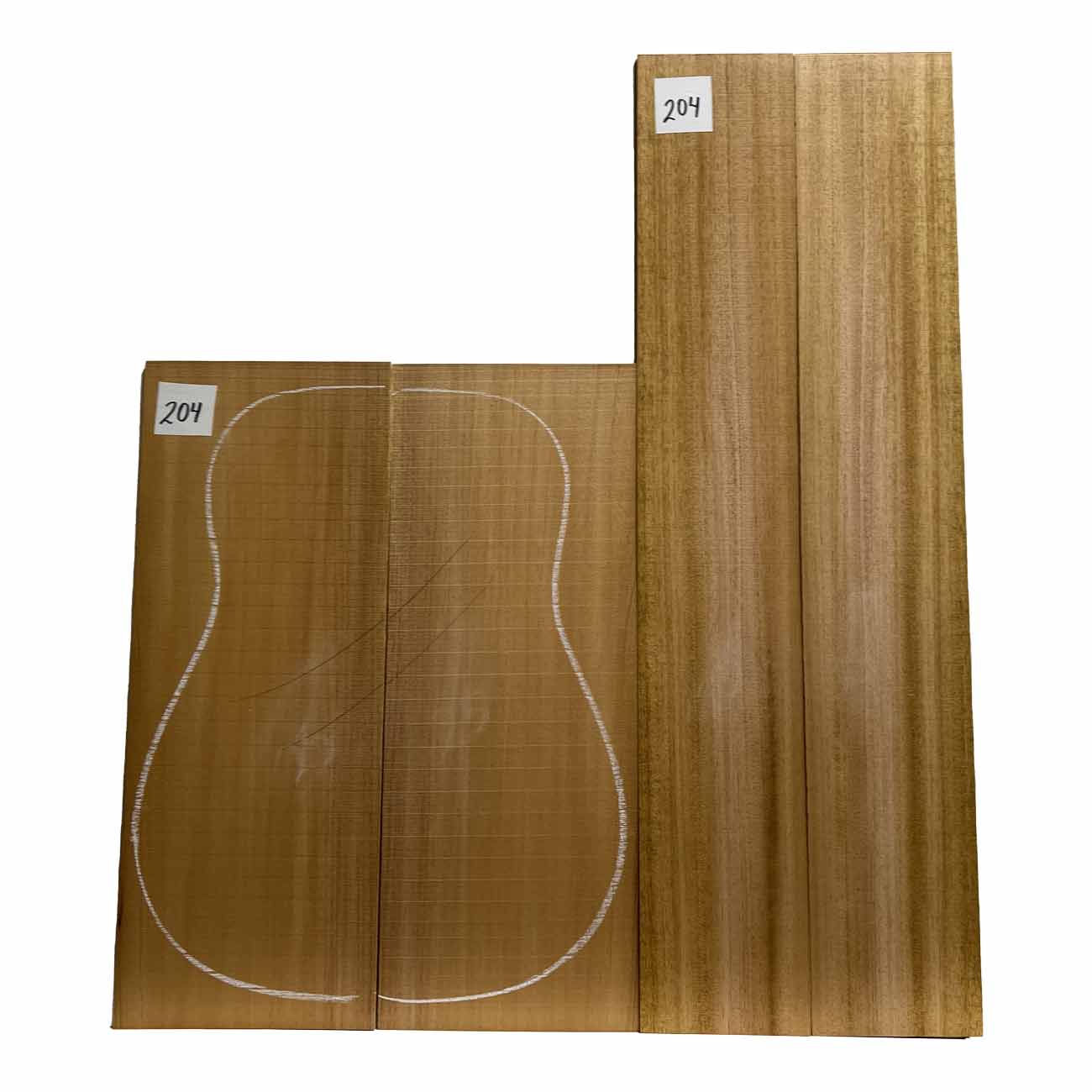 Fijian Mahogany Dreadnought Guitar Back And Side Sets #204 - Exotic Wood Zone - Buy online Across USA 