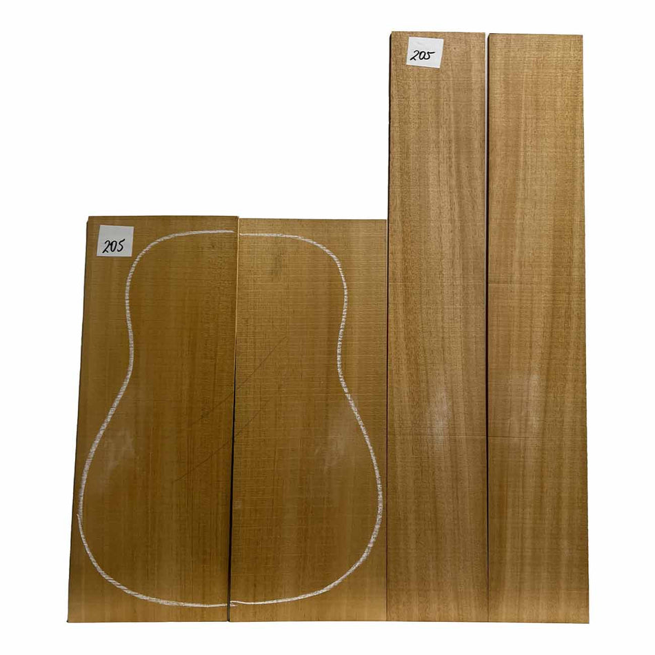 Fijian Mahogany Dreadnought Guitar Back And Side Sets #205 - Exotic Wood Zone - Buy online Across USA 